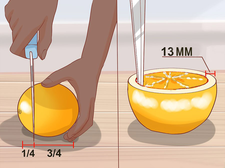 Подготовка к изготовлению чаши из фруктов